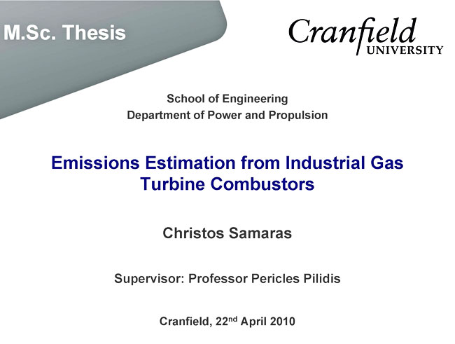 Emissions Estimation From Industrial Gas Turbine Combustors