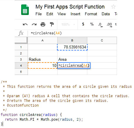 How To Create Use A Custom Function In Google Sheets