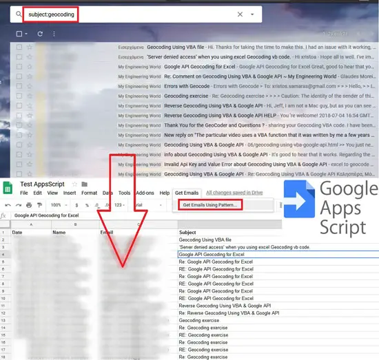 Get Email Information Into Google Sheets Using GAS